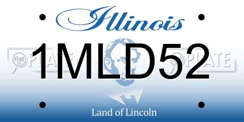 1MLD52 Illinois License Plate