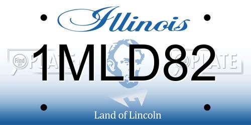 1MLD82 Illinois License Plate
