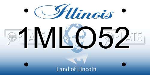 1MLO52 Illinois License Plate