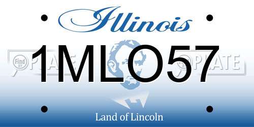 1MLO57 Illinois License Plate