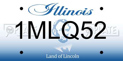 1MLQ52 Illinois License Plate