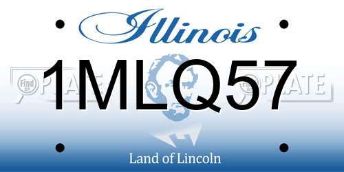 1MLQ57 Illinois License Plate