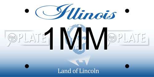 1MM Illinois License Plate