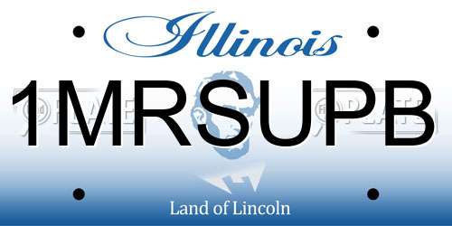 1MRSUPB Illinois License Plate