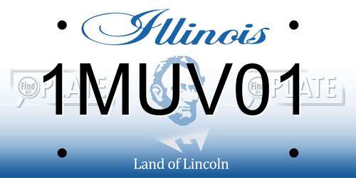 1MUV01 Illinois License Plate