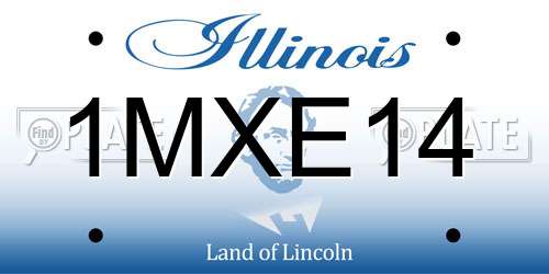 1MXE14 Illinois License Plate