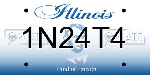 1N24T4 Illinois License Plate