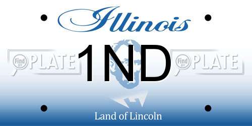 1ND Illinois License Plate