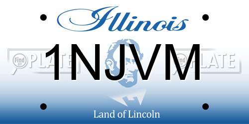 1NJVM Illinois License Plate