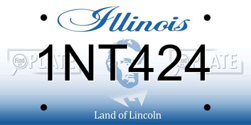 1NT424 Illinois License Plate