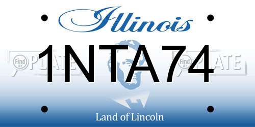 1NTA74 Illinois License Plate
