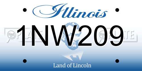 1NW209 Illinois License Plate