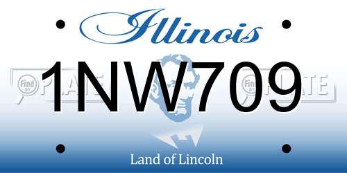 1NW709 Illinois License Plate