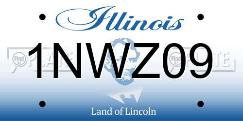 1NWZ09 Illinois License Plate