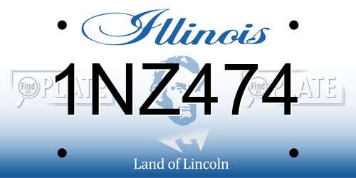 1NZ474 Illinois License Plate