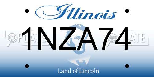 1NZA74 Illinois License Plate