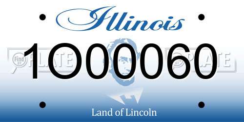 1O00060 Illinois License Plate