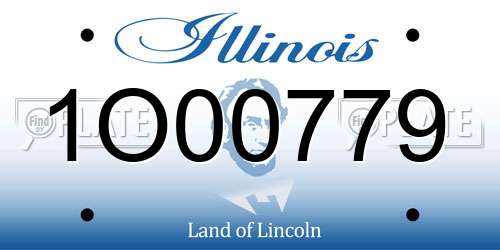 1O00779 Illinois License Plate