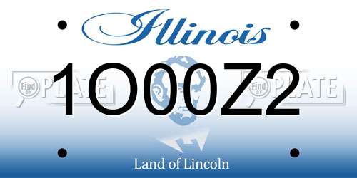 1O00Z2 Illinois License Plate