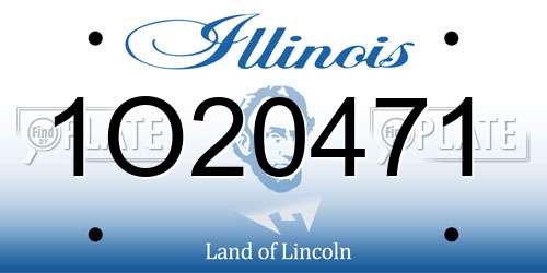 1O20471 Illinois License Plate