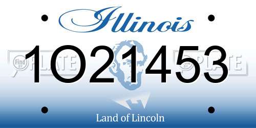 1O21453 Illinois License Plate