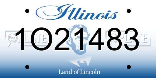 1O21483 Illinois License Plate