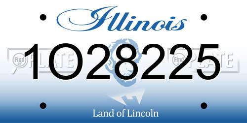 1O28225 Illinois License Plate