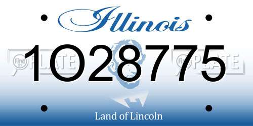 1O28775 Illinois License Plate