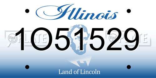 1O51529 Illinois License Plate