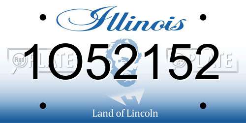 1O52152 Illinois License Plate