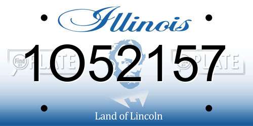1O52157 Illinois License Plate