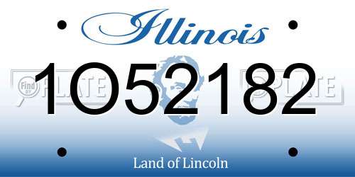 1O52182 Illinois License Plate