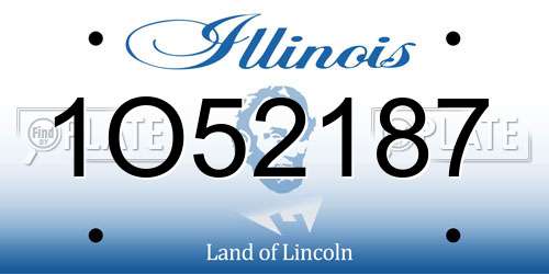 1O52187 Illinois License Plate