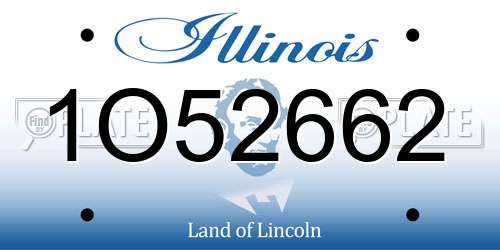 1O52662 Illinois License Plate