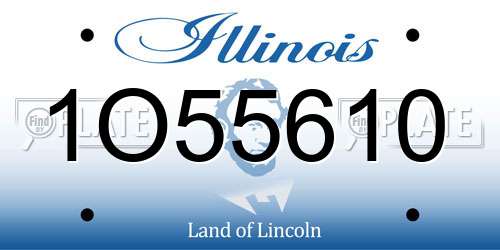 1O55610 Illinois License Plate