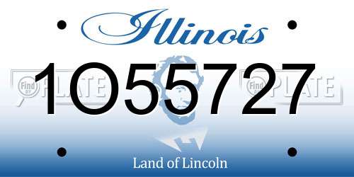 1O55727 Illinois License Plate