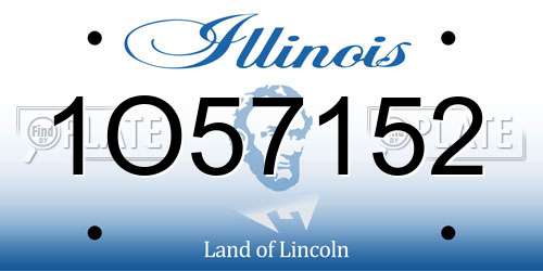 1O57152 Illinois License Plate