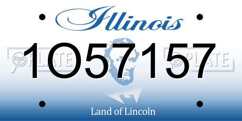 1O57157 Illinois License Plate