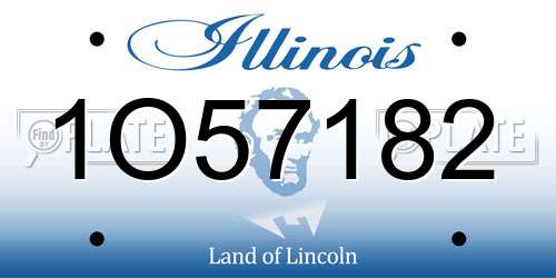 1O57182 Illinois License Plate