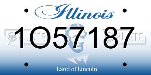 1O57187 Illinois License Plate