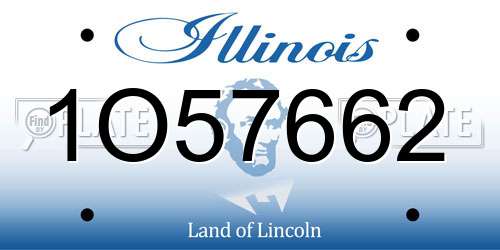 1O57662 Illinois License Plate