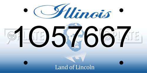 1O57667 Illinois License Plate