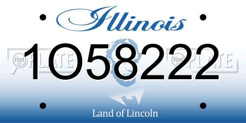 1O58222 Illinois License Plate