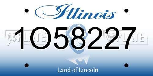1O58227 Illinois License Plate