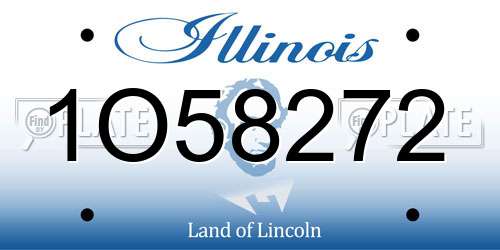 1O58272 Illinois License Plate