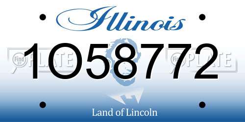 1O58772 Illinois License Plate