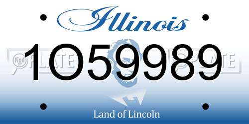 1O59989 Illinois License Plate