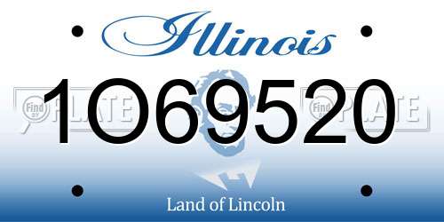 1O69520 Illinois License Plate