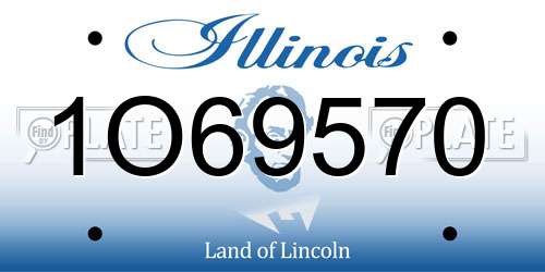 1O69570 Illinois License Plate