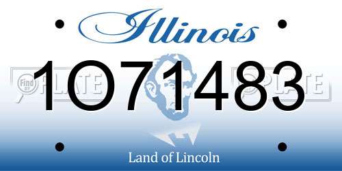 1O71483 Illinois License Plate